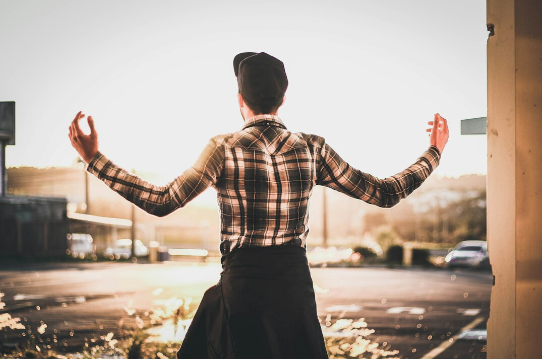person building new habits